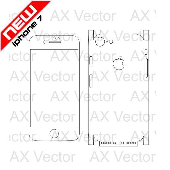 iPhone 7 Vector Template