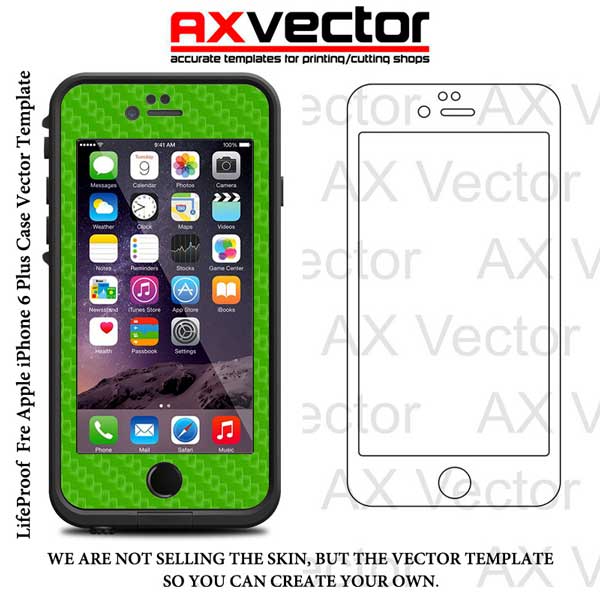 Lifeproof Fre iPhone 6 Plus Vector Template